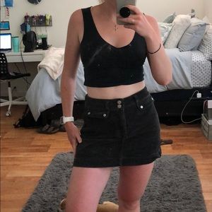 Corduroy High-Waisted Mini Skirt